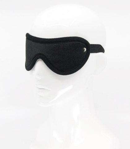 Love In Leather Soft Faux Fur BDSM Play Blindfold Luxurious Comfort - Masks And Blindfolds