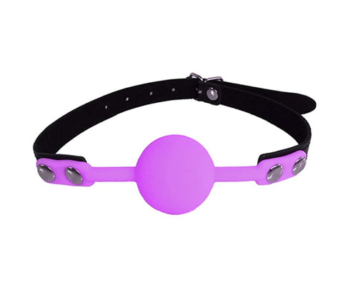Love In Leather Fetish Play Gag with Silicone Ball BDSM Restraint - Bondage Gags and Bits