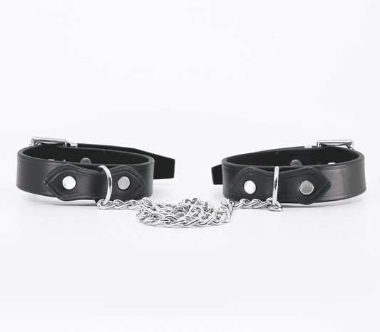 Love In Leather Classic Unlined Leather Handcuffs - Default Title - Cuffs And Restraints