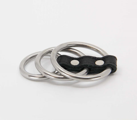 Love In Leather Gates of Hell Bondage Cock Ring Premium Steel Construction - Cock Rings