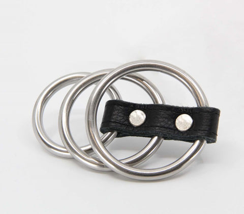 Love In Leather Gates of Hell Bondage Cock Ring Premium Steel Construction - Cock Rings