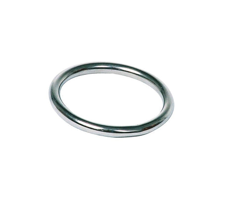 Love In Leather 3 Piece Stainless Steel Cock Ring Multi Size Set - Steel Cock Rings