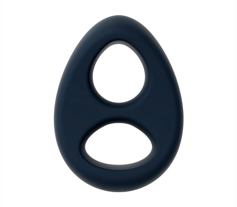 Love In Leather Tear Drop Figure 8 Mens Cock Ring Dual Zone Enhancement - Stretchy Cock Rings