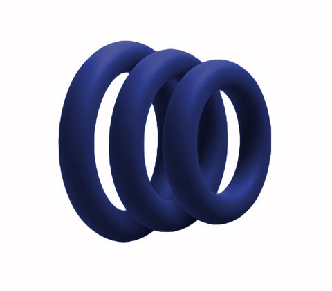 Love In Leather 3 Piece Fat Boy Stretchy Cock Rings with 10mm Thickness - Stretchy Cock Rings