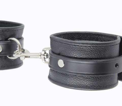 Love In Leather Soft Grained Leather Wrist Cuffs Handcrafted Premium - Cuffs And Restraints