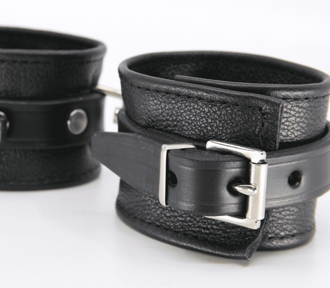 Love In Leather Soft Grained Leather Wrist Cuffs Handcrafted Premium - Cuffs And Restraints