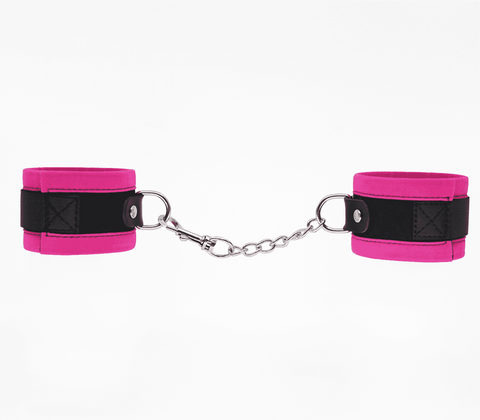Love In Leather Lightly Padded Velveteen Hand Cuffs Premium Restraint - Cuffs And Restraints
