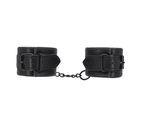 Love In Leather Padded Faux Leather Wrist Cuffs Ethical Bondage Restraints - Cuffs And Restraints
