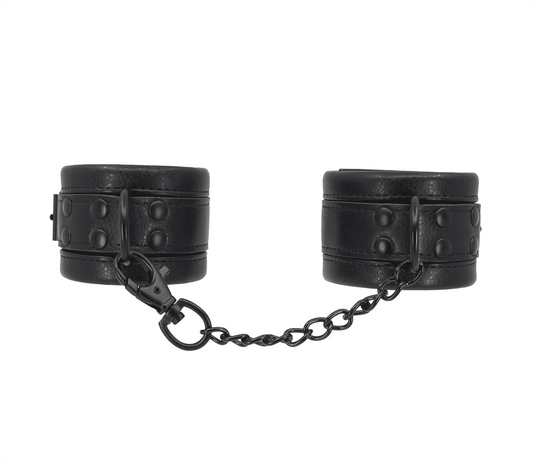 Love In Leather Padded Faux Leather Wrist Cuffs - Default Title - Cuffs And Restraints