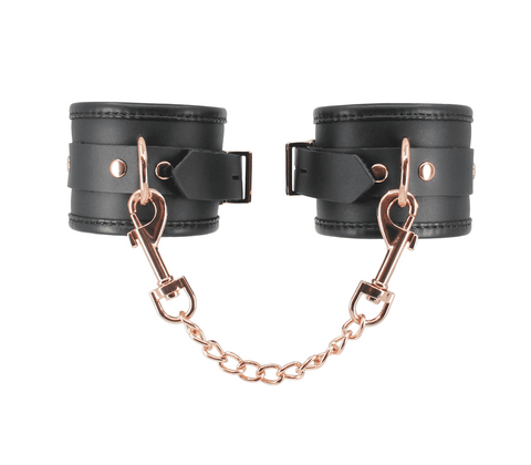 Love In Leather BDSM Hand Cuffs With Coloured Hardware Premium Restraints - Cuffs And Restraints