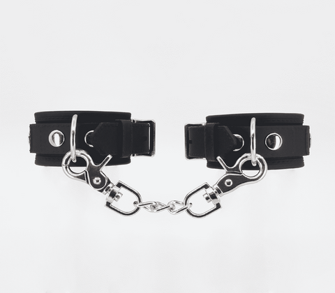 Love In Leather Heavyweight Silicone Wrist Cuffs Bondage Restraints - Cuffs And Restraints