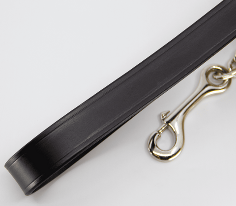 Love In Leather Fetish Play Leather & Chain Lead Premium BDSM Control - Collars and Leads