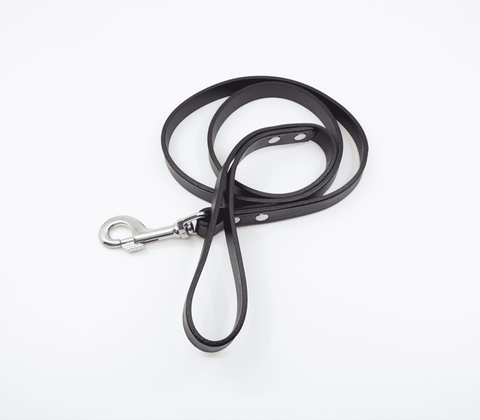 Love In Leather Classic Long Leather Bondage Lead Premium Italian Leather - Collars and Leads
