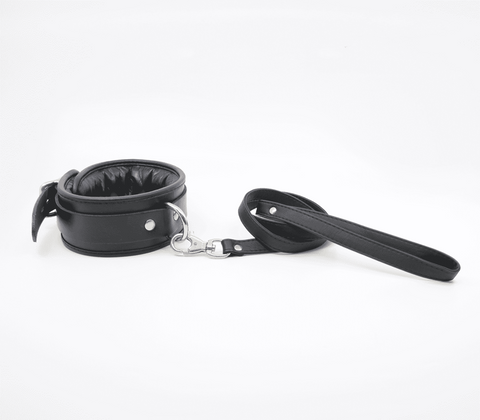 Love In Leather Long Faux Leather Bondage Lead 102cm Vegan Control Lead - Collars and Leads