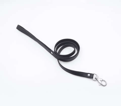 Love In Leather Long Faux Leather Bondage Lead 102cm Vegan Control Lead - Collars and Leads