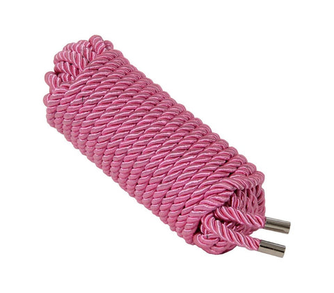 Love In Leather Silky Bondage Play Rope 10m Cotton Core Silk Effect - Cuffs And Restraints