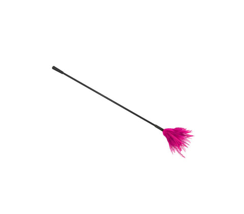 Love In Leather BDSM Crop With Feather Tickler Dual Sensation Impact Play - Whips And Crops