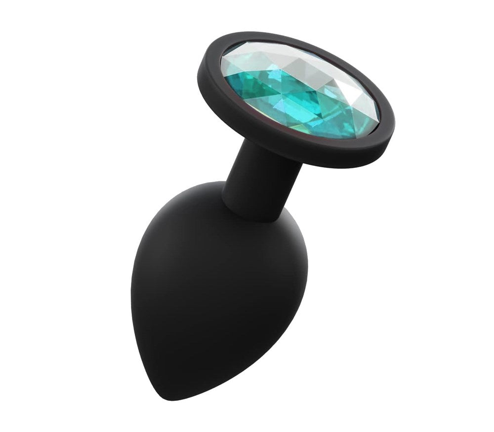 Love In Leather Premium Silicone Anal Plug Black - Medium - Butt Plugs