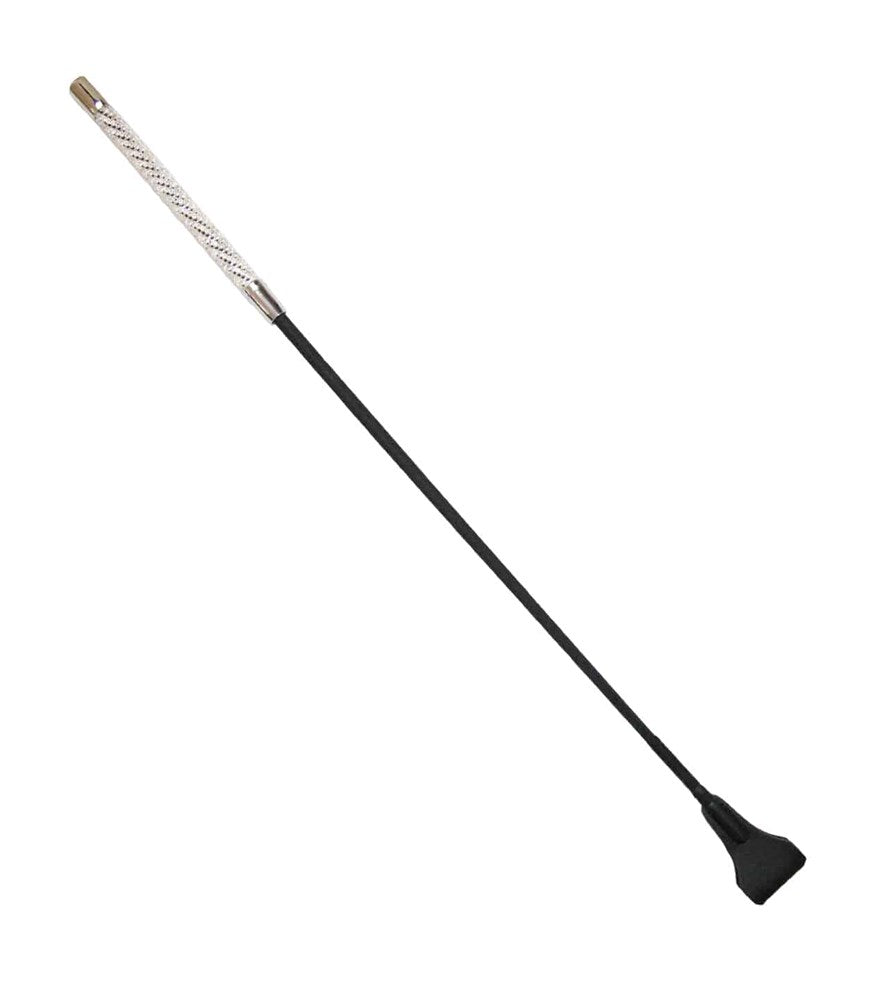 Love In Leather Long Diamante BDSM Riding Crop 66cm Extended Reach Impact - Default Title - Whips And Crops