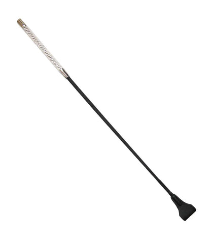 Love In Leather Long Diamante BDSM Riding Crop 66cm Extended Reach Impact - Whips And Crops