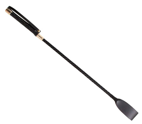 Love In Leather Braided Satin BDSM Play Crop with Premium Hardware - Whips And Crops