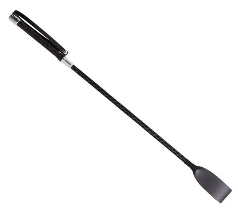 Love In Leather Braided Satin BDSM Play Crop with Premium Hardware - Whips And Crops