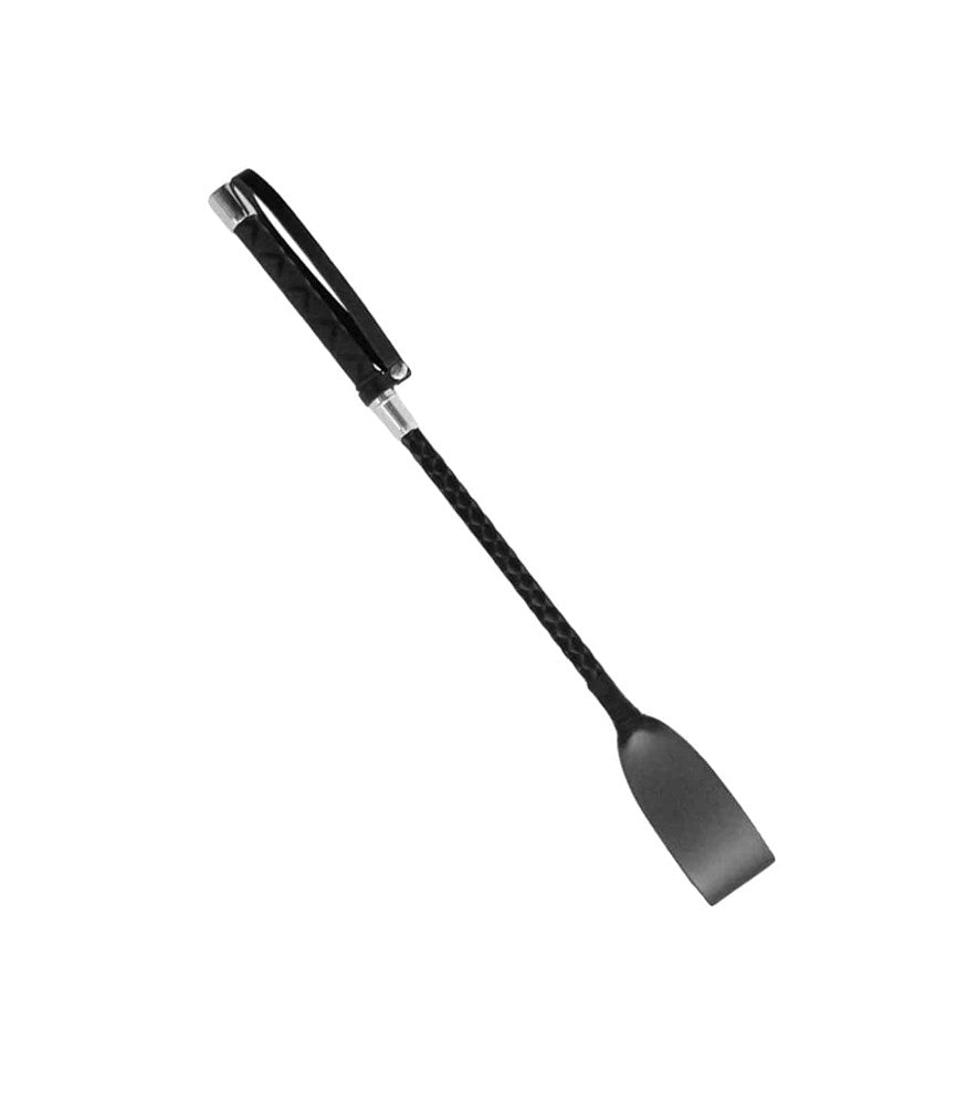 Love In Leather Short Braided Bondage Satin Crop Intimate Impact Play - Silver - Whips And Crops