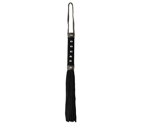 Love In Leather Studded Suede BDSM Play Flogger Premium Impact Sex Toy - Whips And Crops
