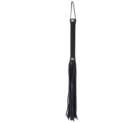 Love In Leather Satin Handle Flogger With Leather Tails Vegan BDSM Impact - Whips And Crops