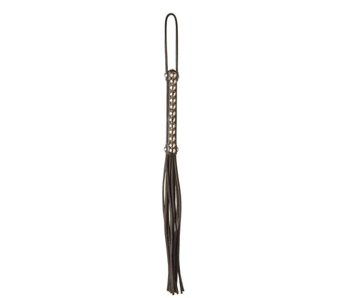 Love In Leather Fetish Play Studded Leather Flogger Premium BDSM Impact Toy - Whips And Crops