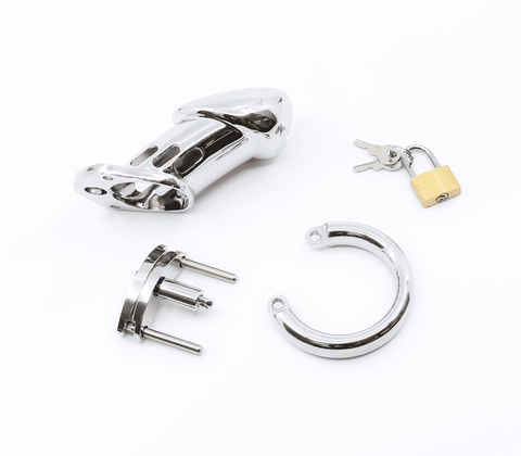 Love In Leather Moulded Shaft Male Chastity Cage The Straitjacket - Male Chastity