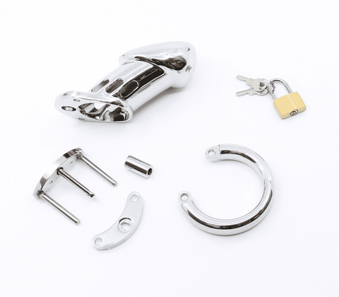 Love In Leather Moulded Shaft Male Chastity Cage The Straitjacket - Male Chastity