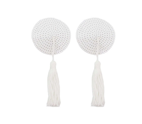 Love In Leather Round Sequin Nipple Tassels with Premium Sequin Design - Breast and Nipple Toys