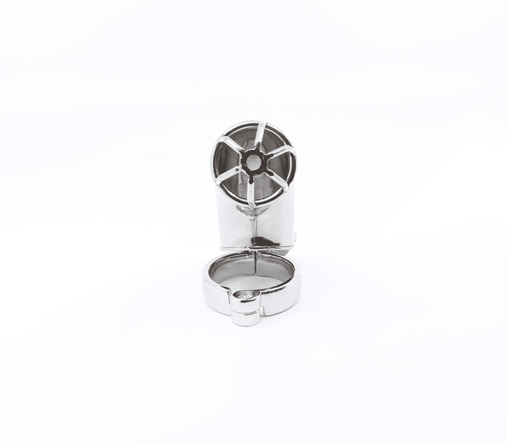 Love In Leather The Hannibal Male Chastity Cock Cage with Hinged Ring System - 45mm - Male Chastity