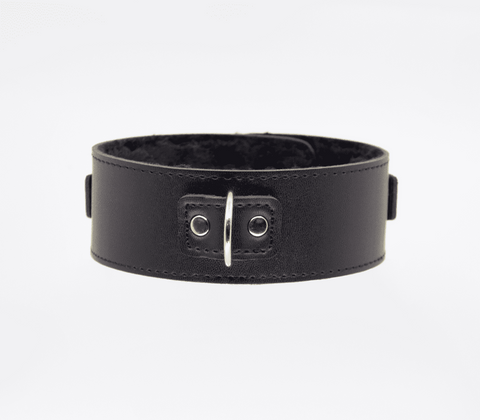 Berlin Baby Fur Lined PU Collar and Lead Set with Luxurious Comfort - Collars and Leads