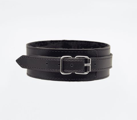Berlin Baby Fur Lined PU Collar and Lead Set with Luxurious Comfort - Collars and Leads