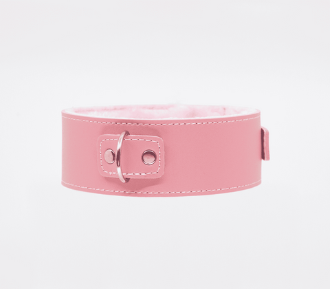 Berlin Baby Fur Lined PU Collar and Lead Set with Luxurious Comfort - Collars and Leads