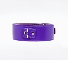 Berlin Baby Fur Lined PU Collar and Lead Set - Purple - Collars and Leads
