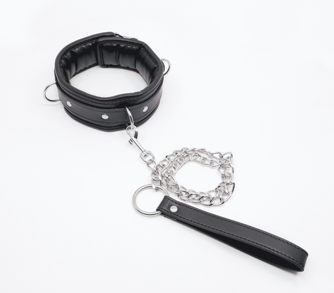 Berlin Baby Padded BDSM Collar With Lockable Buckle for Power Exchange - Collars and Leads