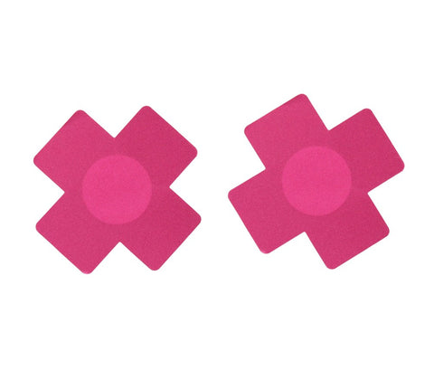 Love In Leather Satin Cross Women Nipple Pasties Cross Shape Design - Breast and Nipple Toys