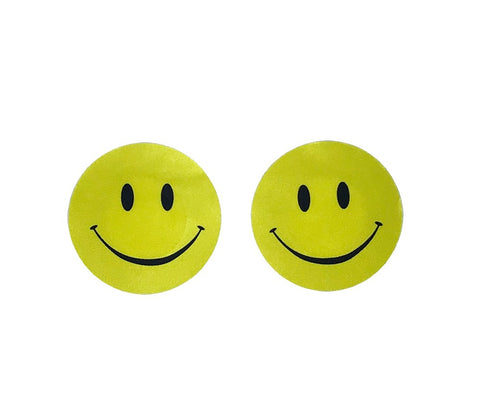 Love In Leather Smiley Face Womens Nipple Pasties with Playful Design - Breast and Nipple Toys