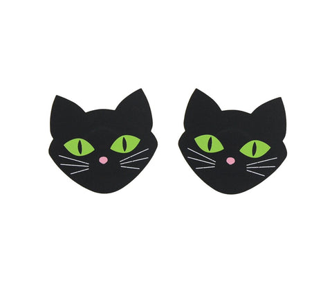 Love In Leather Cat Shape Womens Nipple Pasties Adhesive Coverage - Breast and Nipple Toys