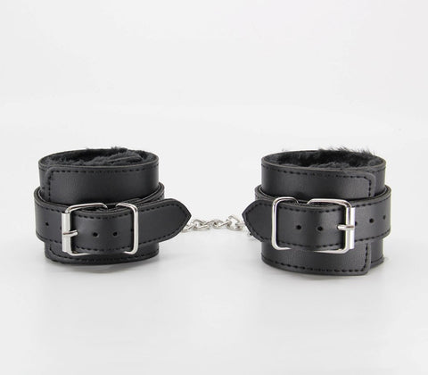 Berlin Baby Faux Fur Lined Leatherette Wrist Restraint with Comfort Design - Cuffs And Restraints