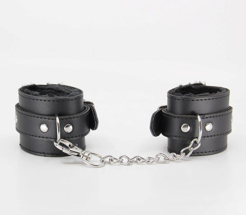 Berlin Baby Faux Fur Lined Leatherette Wrist Restraint with Comfort Design - Cuffs And Restraints