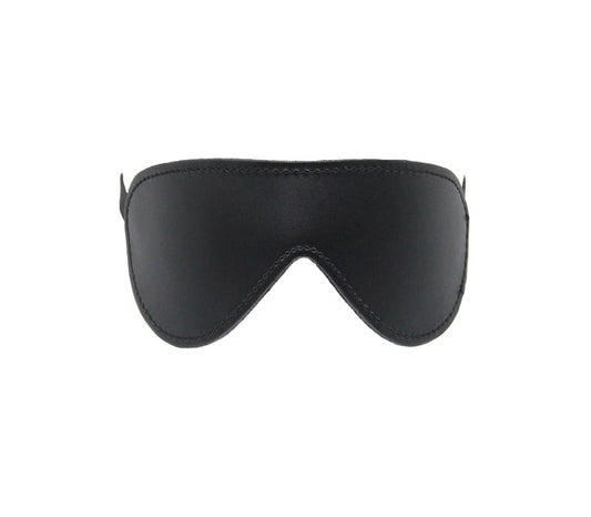 Berlin Baby Faux Leather Blindfold with Faux Fur Lining - Black - Masks And Blindfolds