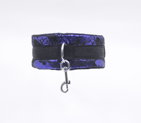 Berlin Baby Satin and Lace BDSM Play Collar with Matching Lead Set - Collars and Leads