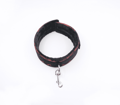 Berlin Baby Satin and Lace BDSM Play Collar with Matching Lead Set - Collars and Leads