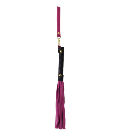 Berlin Baby Mini BDSM Flogger With Latex Handle Compact Impact Play - Whips And Crops
