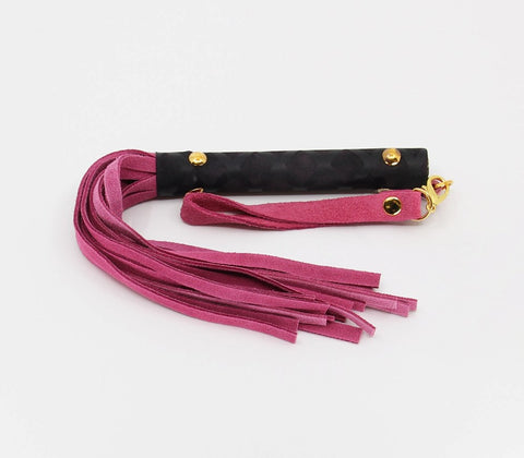 Berlin Baby Mini BDSM Flogger With Latex Handle Compact Impact Play - Whips And Crops