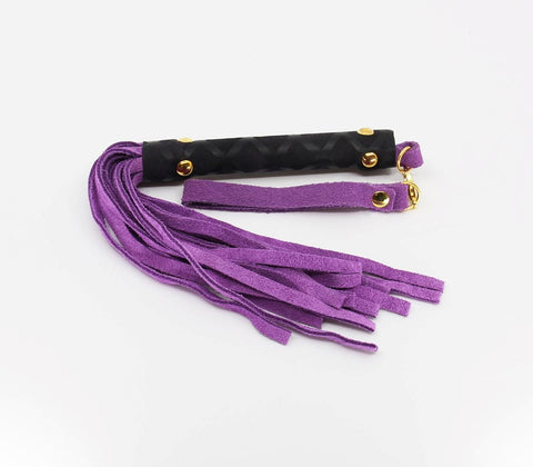 Berlin Baby Mini BDSM Flogger With Latex Handle Compact Impact Play - Whips And Crops